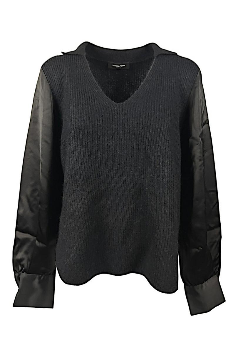 Maglia donna in platinum e mohair 
