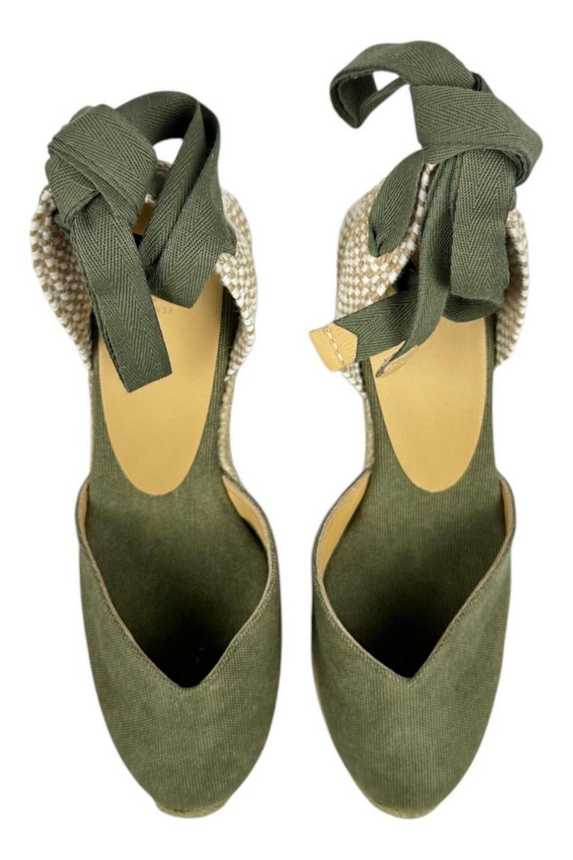zeppa donna chiara altezza 8 cm militare 