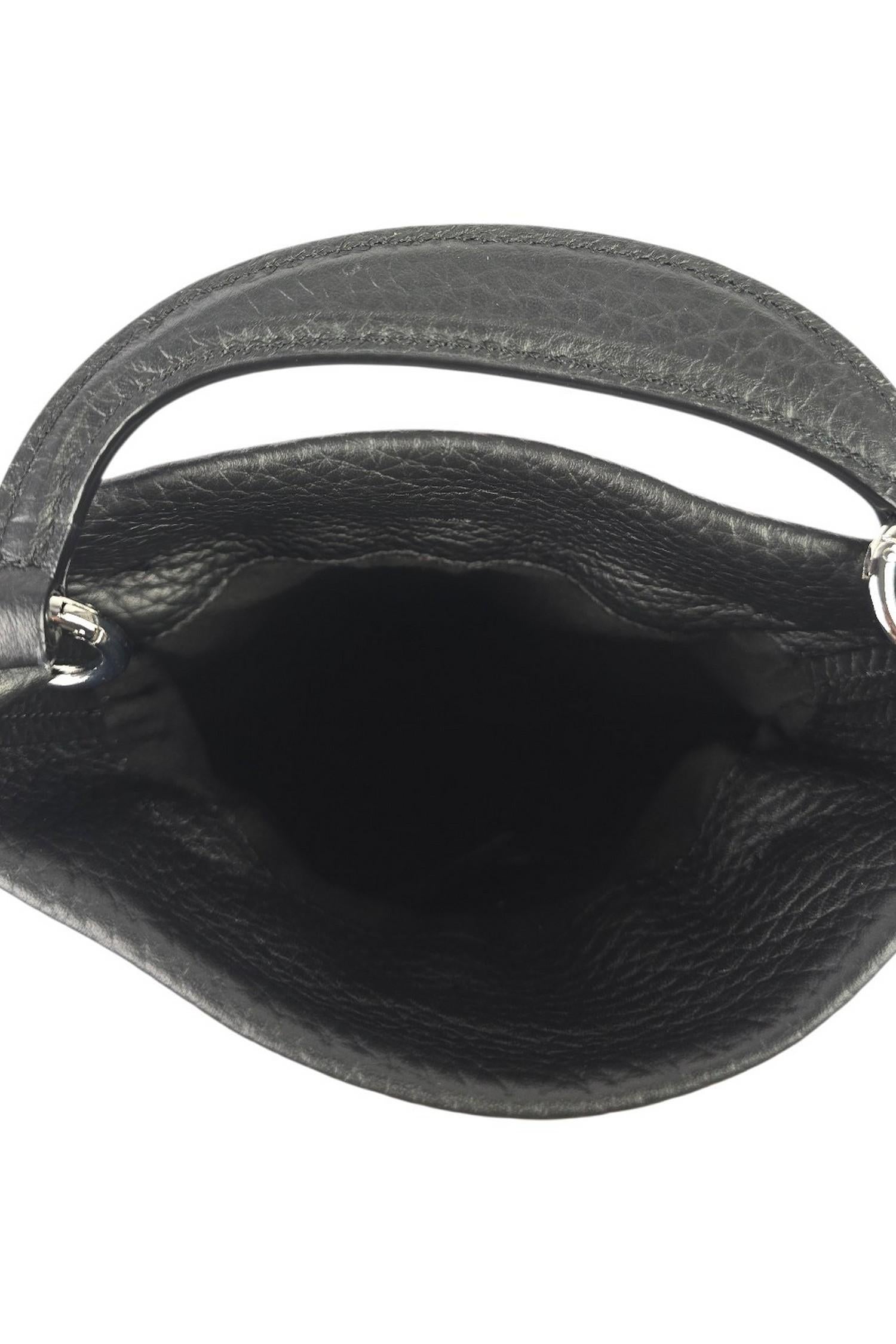 Mini bag donna Juice in pelle martellata nero 