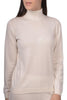 Jersey cuello alto mujer marfil La fileria