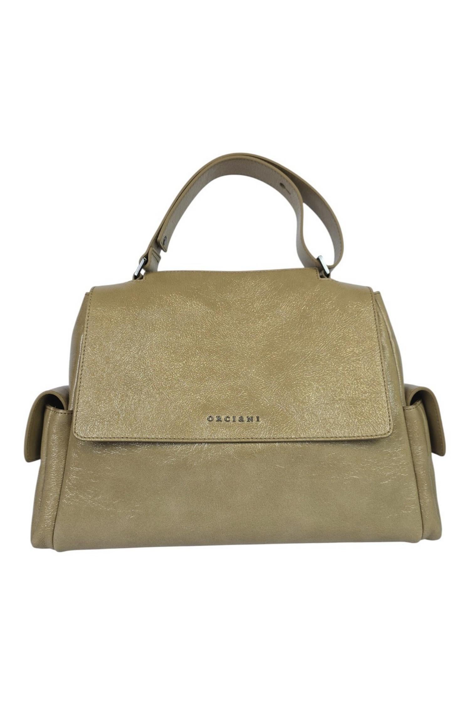 borsa donna sveva media stark small in pelle perlata biscotto 