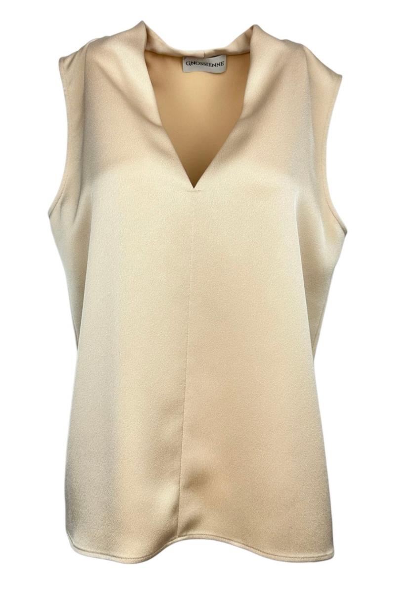 top donna in anvers satin beige 