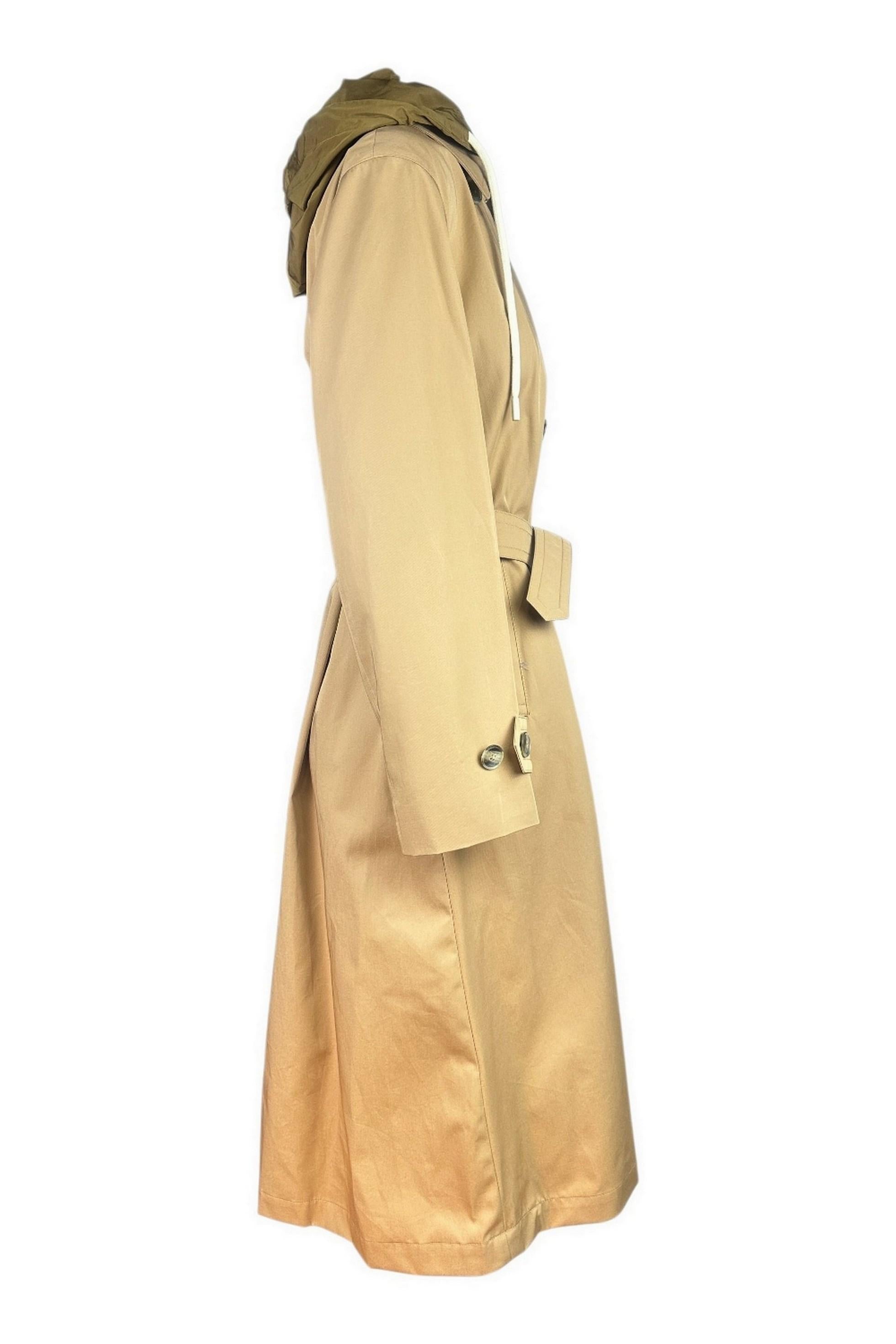 trench donna in cotone cammello 