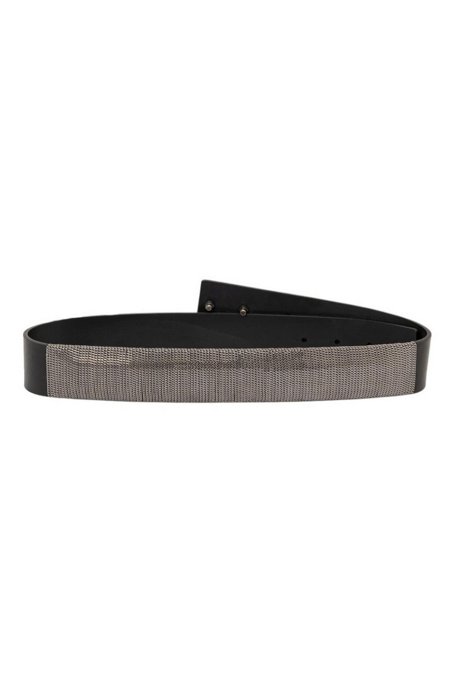 cintura donna in pelle nera 
