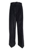 pantalón mujer eloise en terciopelo de canalé negro Dondup