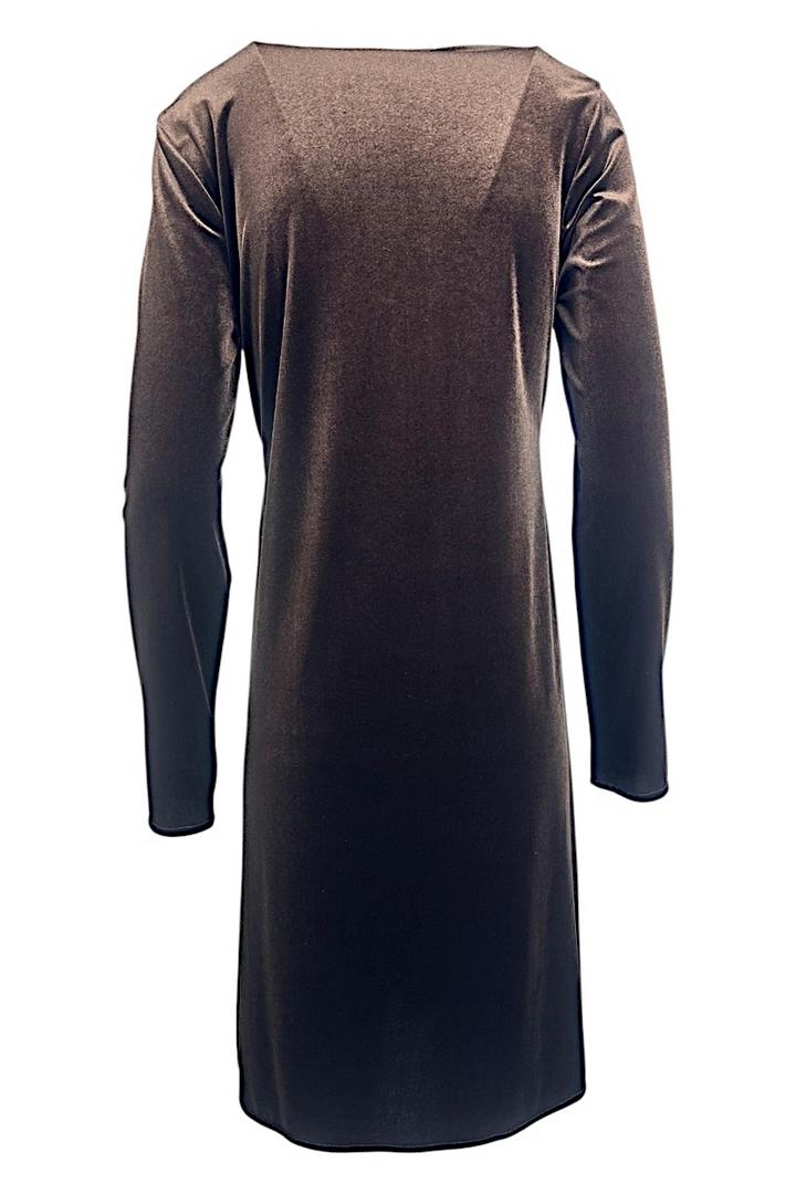 abito donna in velluto marrone 
