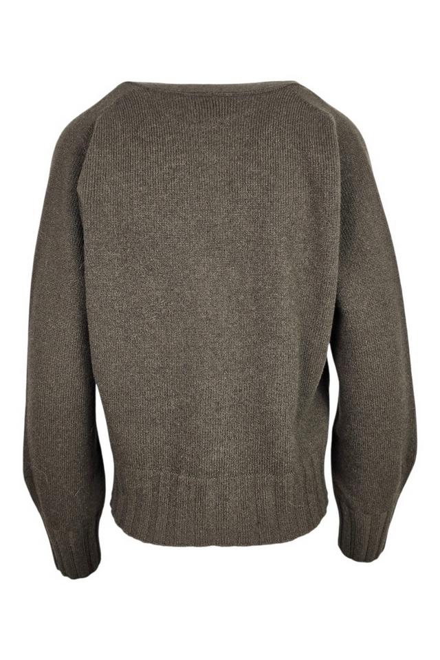 cardigan donna a scatola marrone 