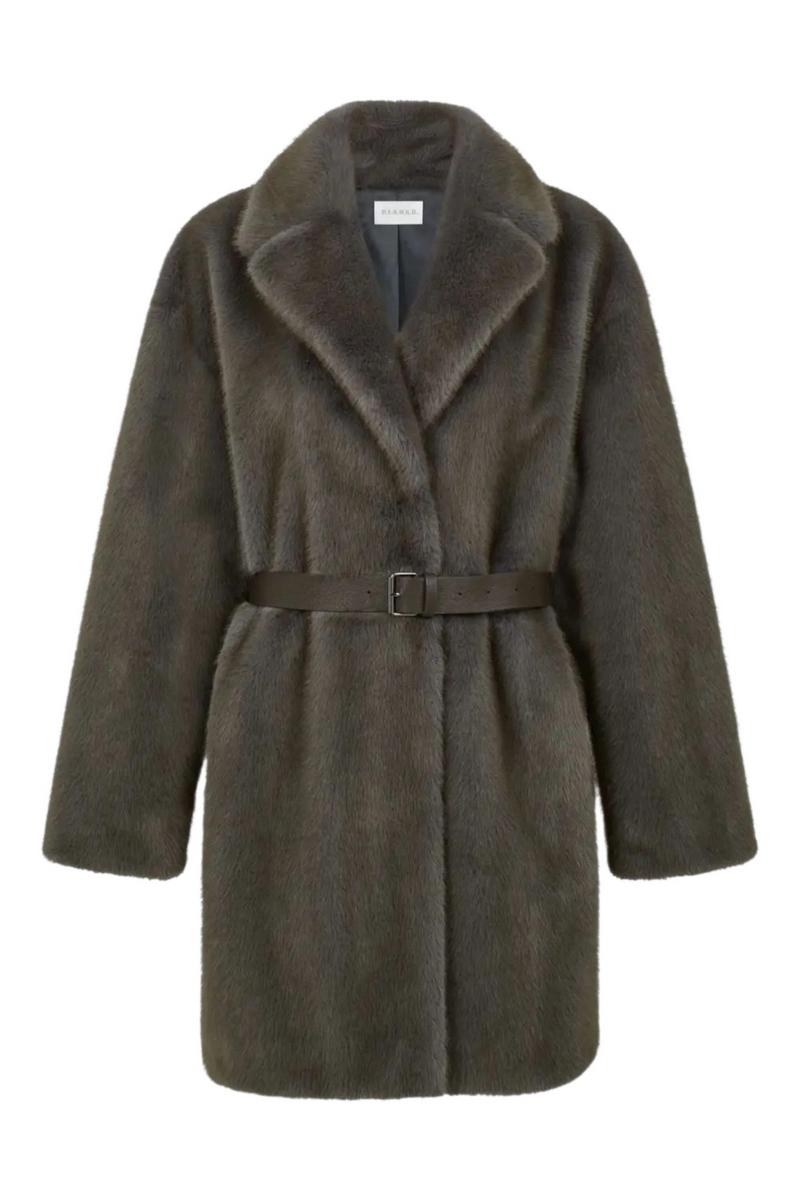 giacca donna in ecopelliccia grigio 