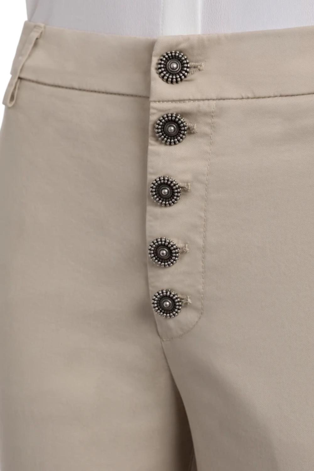 pantalone donna nima in gabardina sabbia 