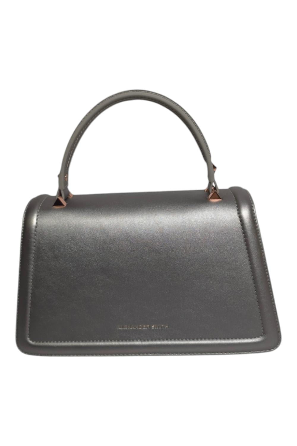 borsa donna elisabeth medium in ecopelle perlata grigio 