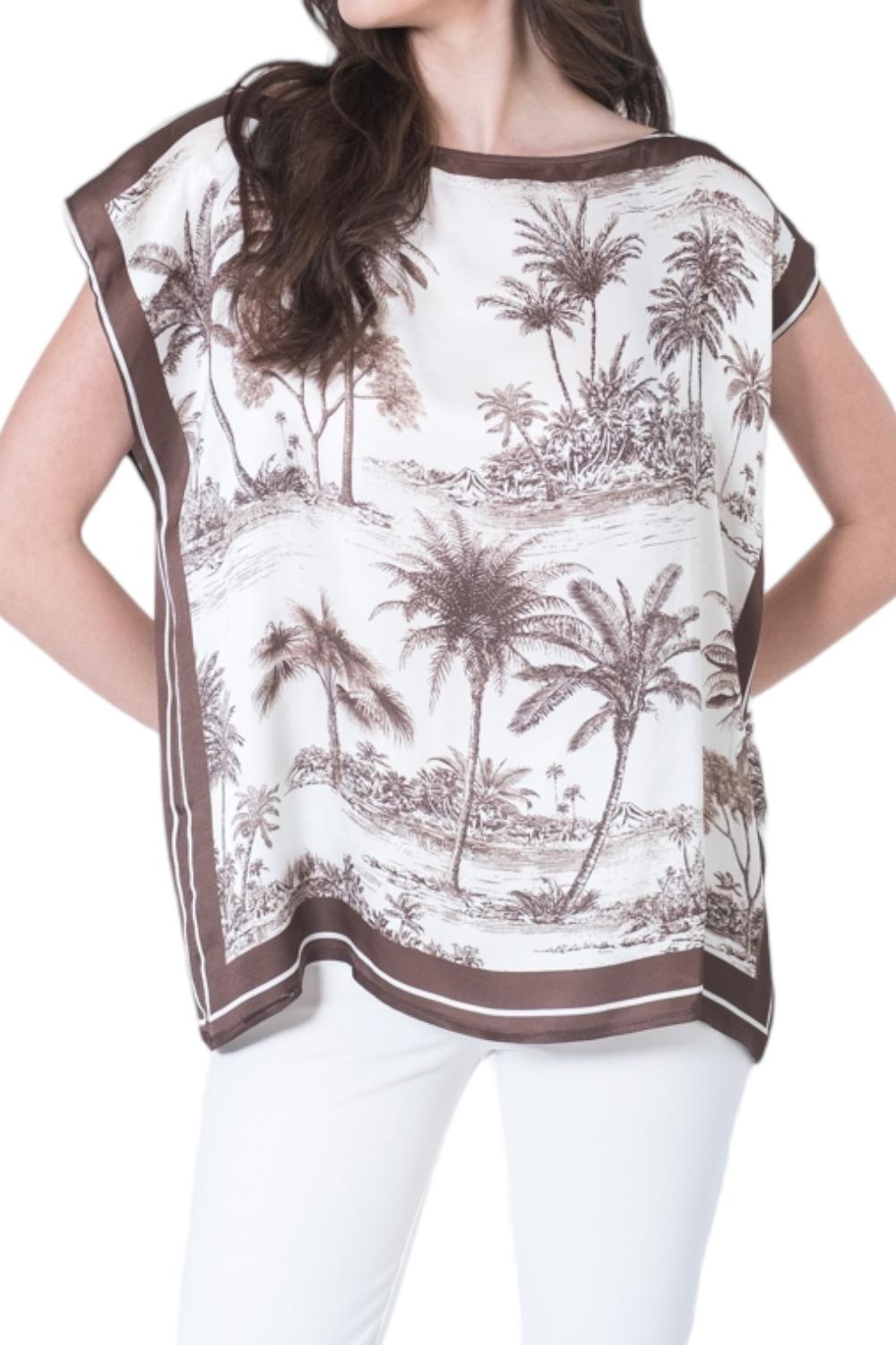 Camicia Marrone/bianco 