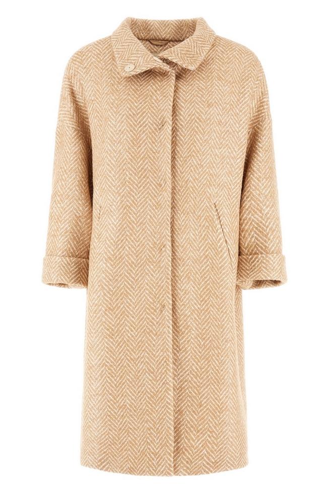 cappotto donna over spigato caramello 