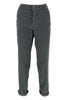 pantalón de mujer con bolsillo americano en terciopelo gris Atelier Cigala's