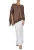 poncho femme avec franges bronze Gaynor Bongard