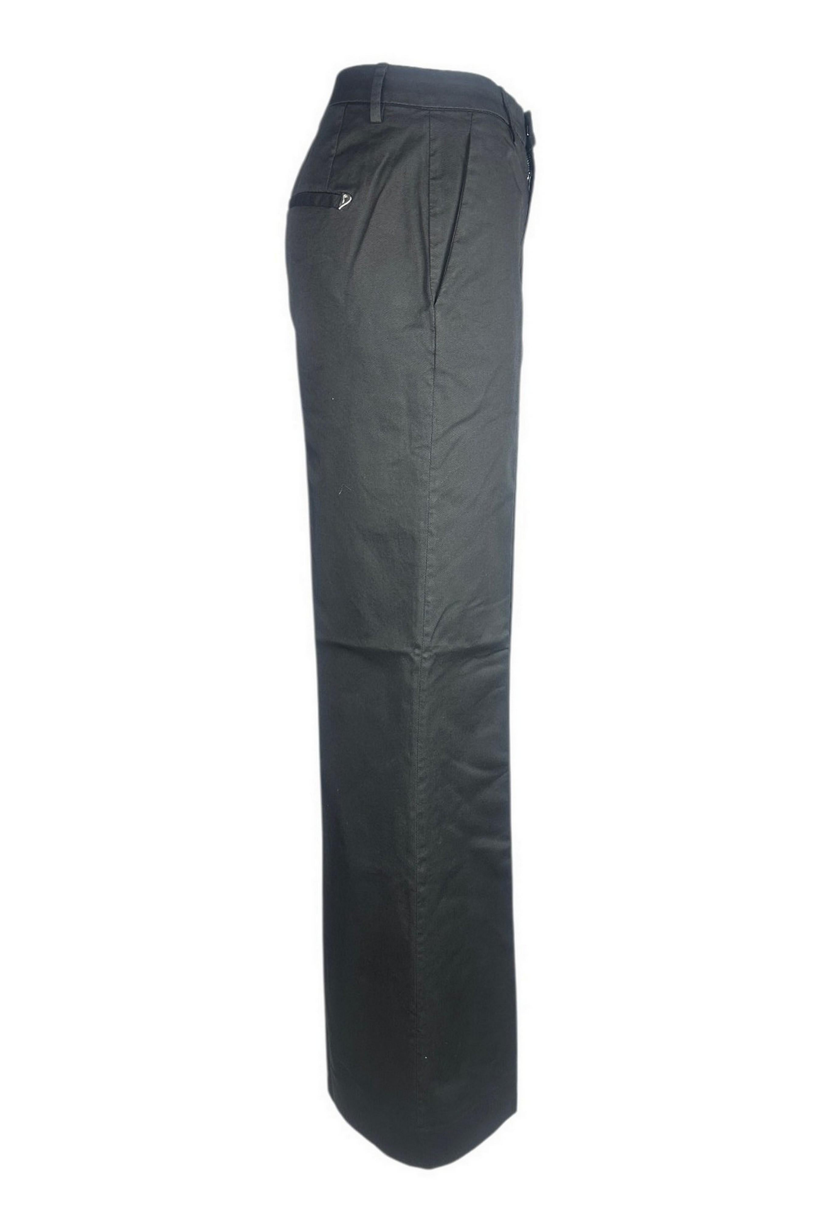 pantalone janice in gabardina nero 