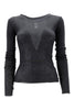 Women's black jersey crew neck t-shirt Bomboogie