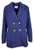 Chaqueta de mujer cruzada en piqué azul Circolo 1901
