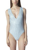 body para mujer con lentejuelas plateadas Twenty Fourhaitch
