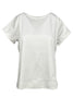 camiseta mujer manga corta blanca Al revés
