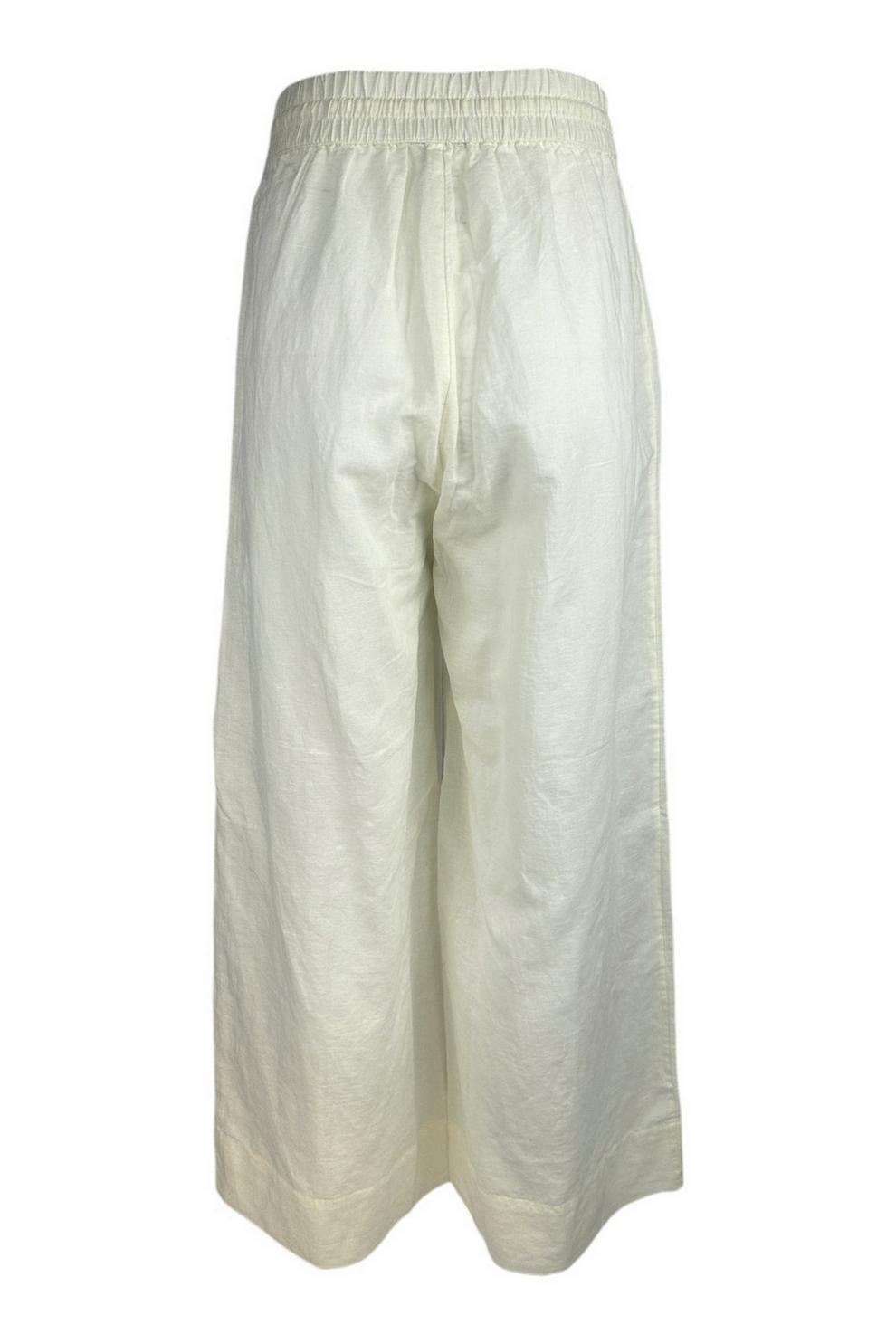 pantalone donna in lino bianco 