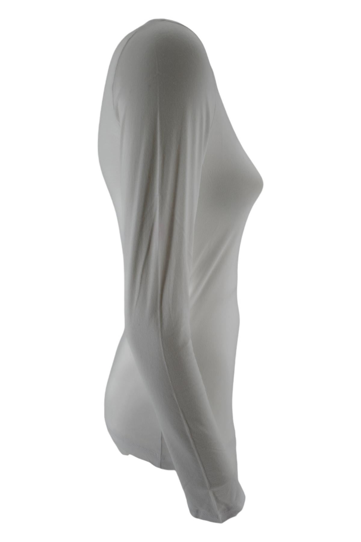 t-shirt donna manica lunga bianco 