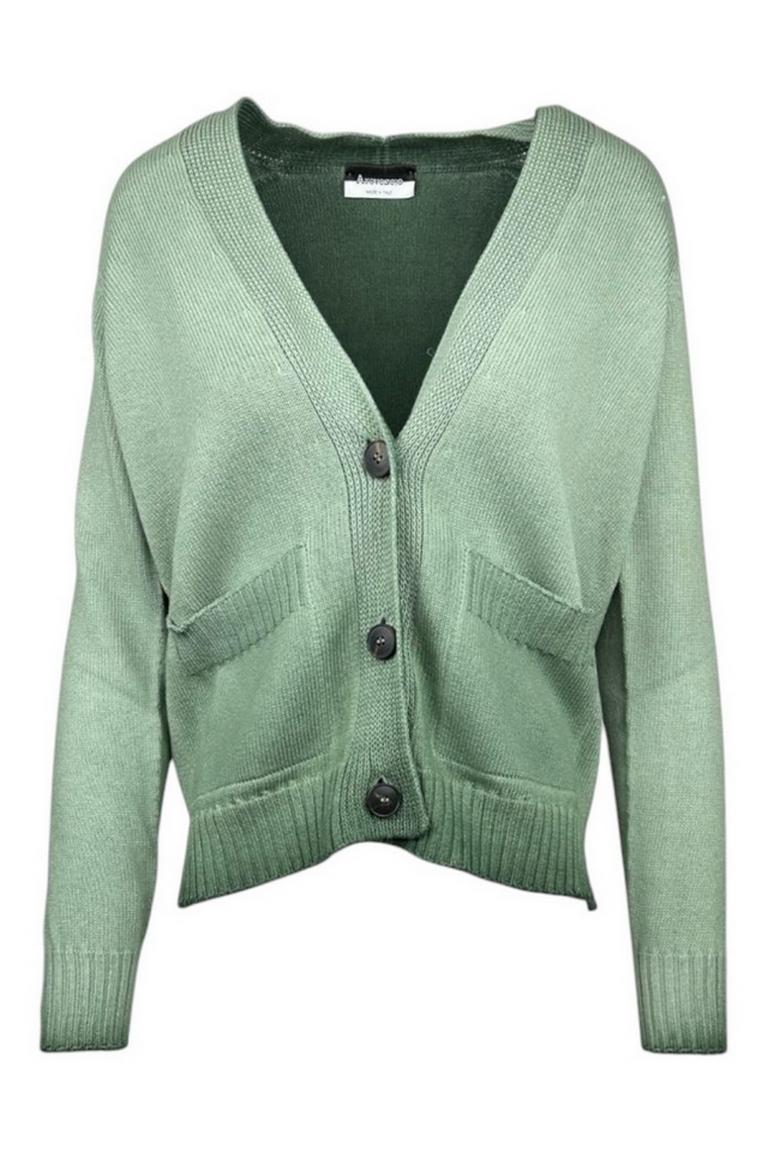 cardigan donna a scatola militare 