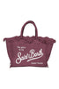 bolso colette de mujer en lona burdeos MC2 Saint Barth