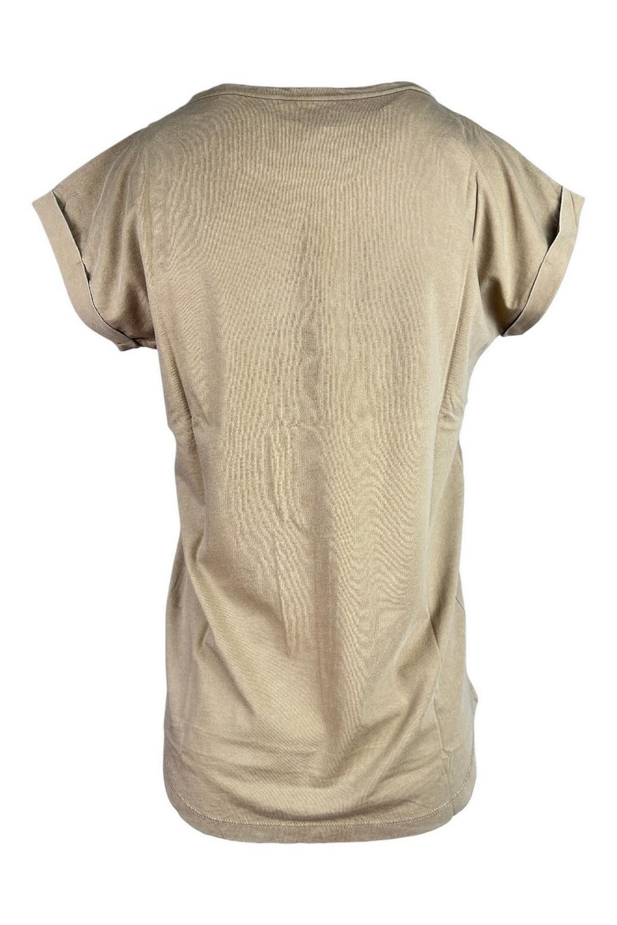 t-shirt donna girocollo tortora 