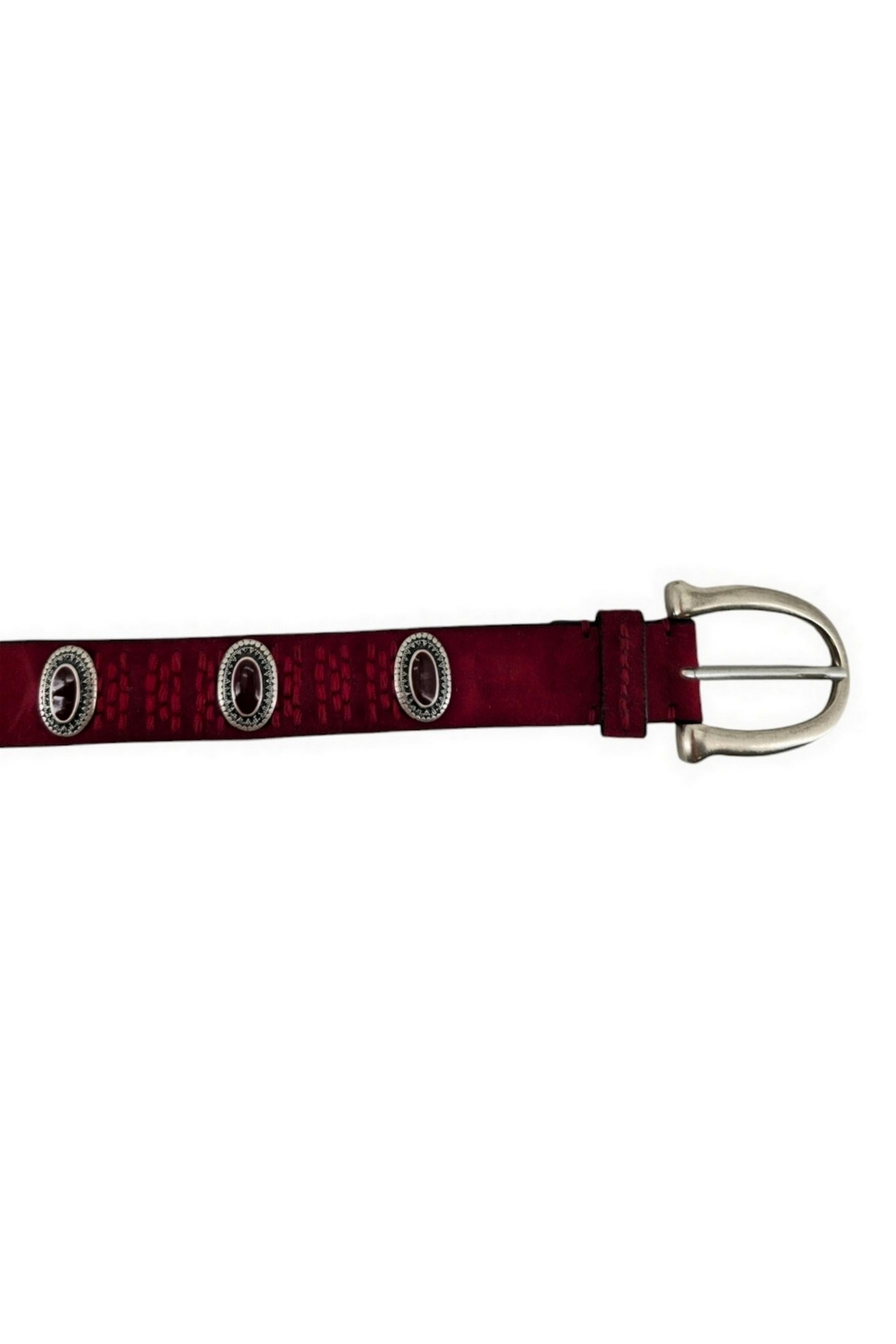 cintura donna in camoscio bordeaux 