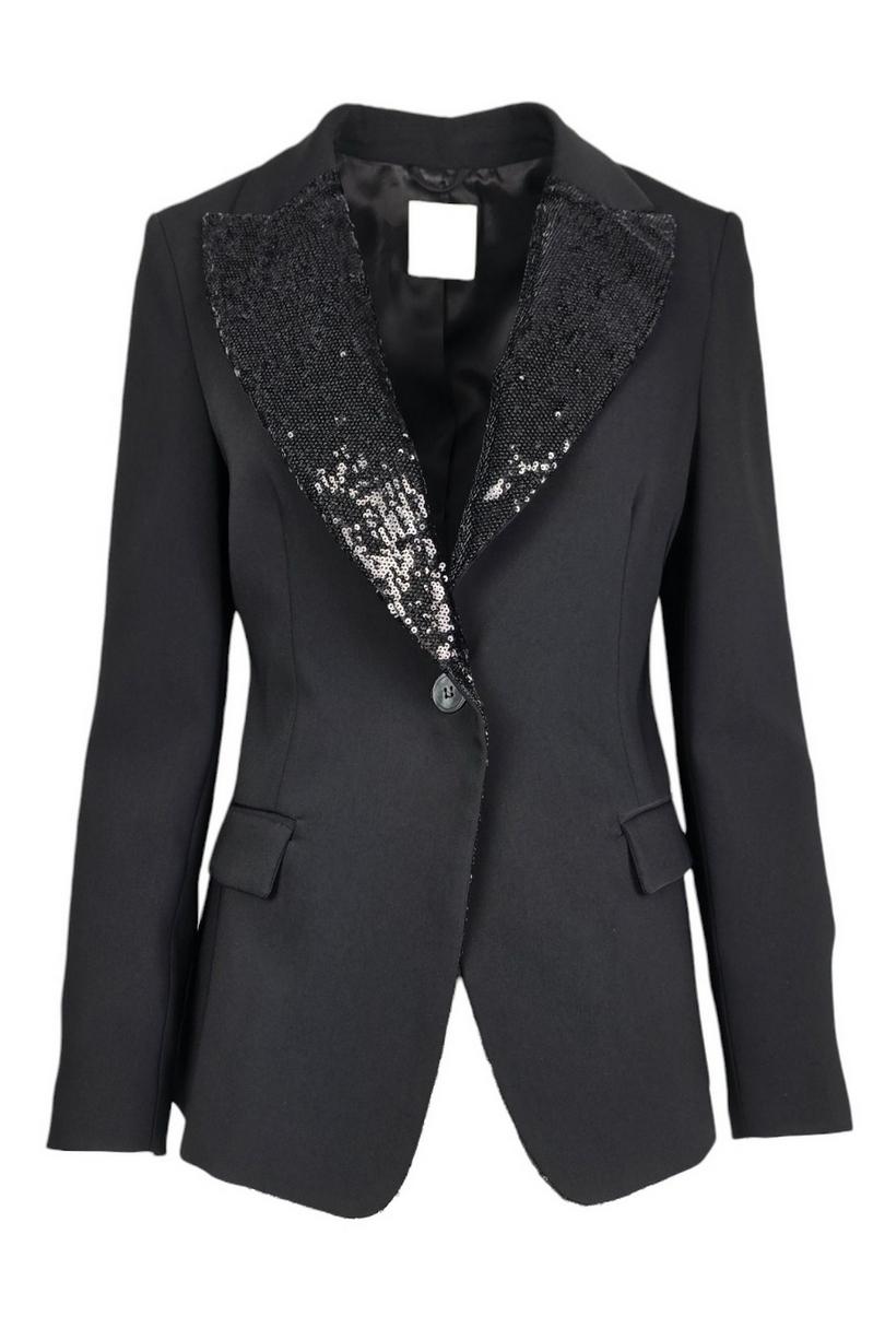 giacca donna smoking nero 