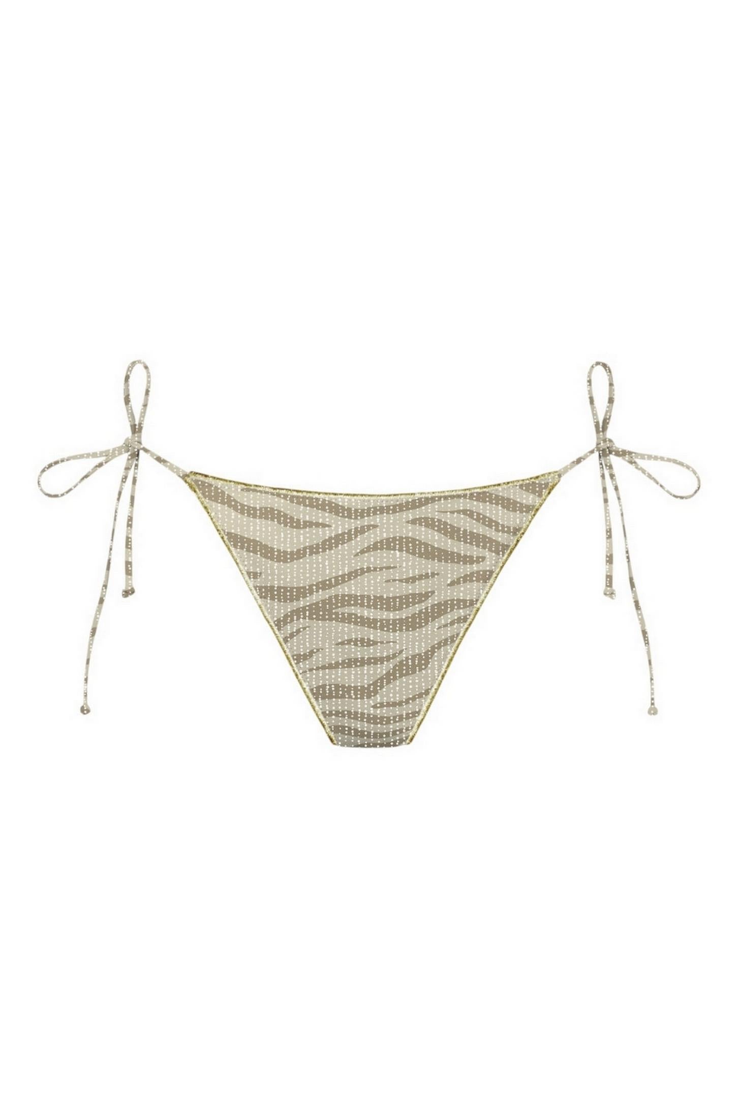 costume donna lurex zebrato avorio e oro 