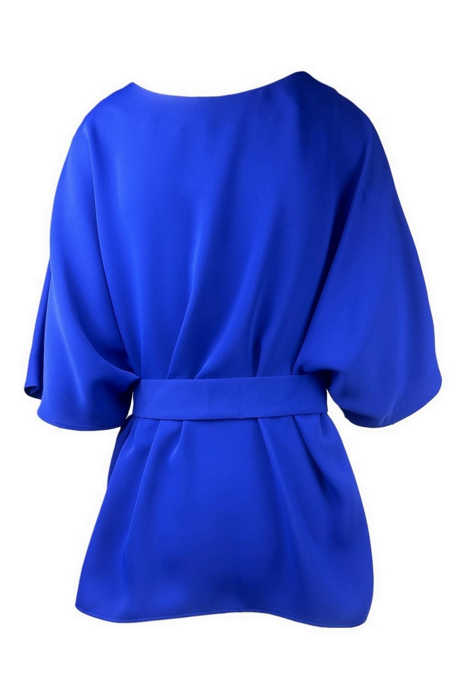t-shirt donna in cady legata bluette 