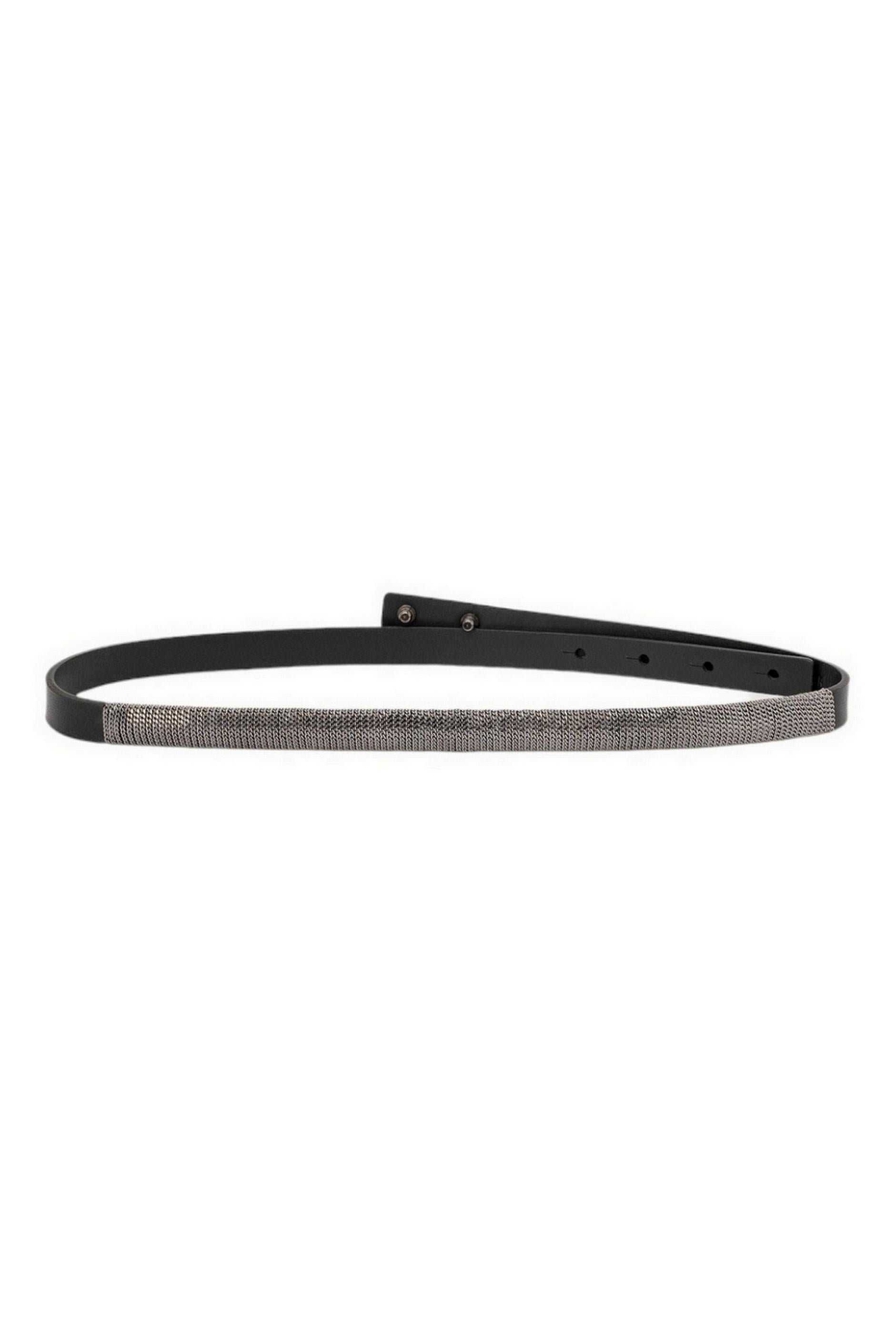cintura donna in pelle nera 