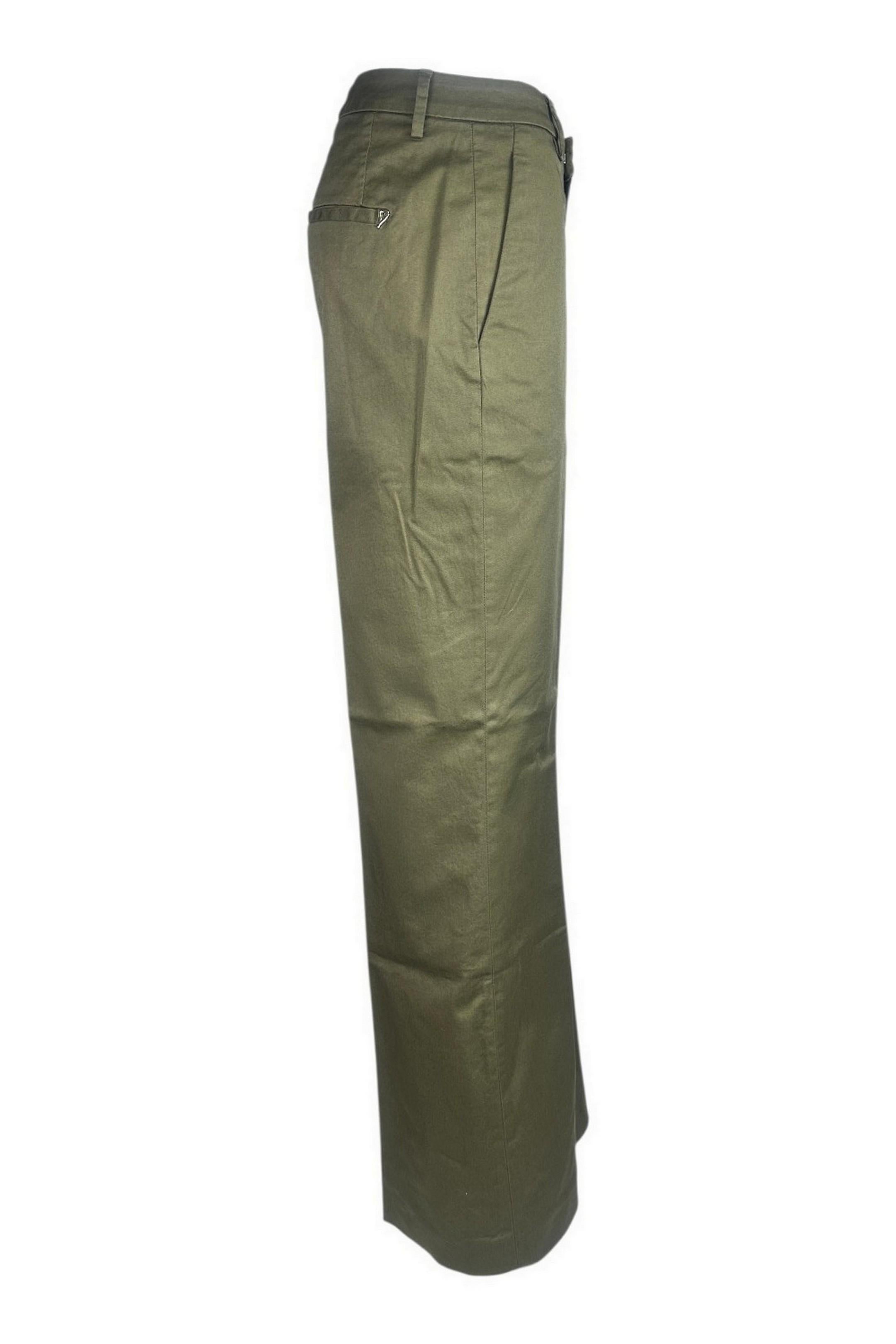 pantalone janice in gabardina militare 
