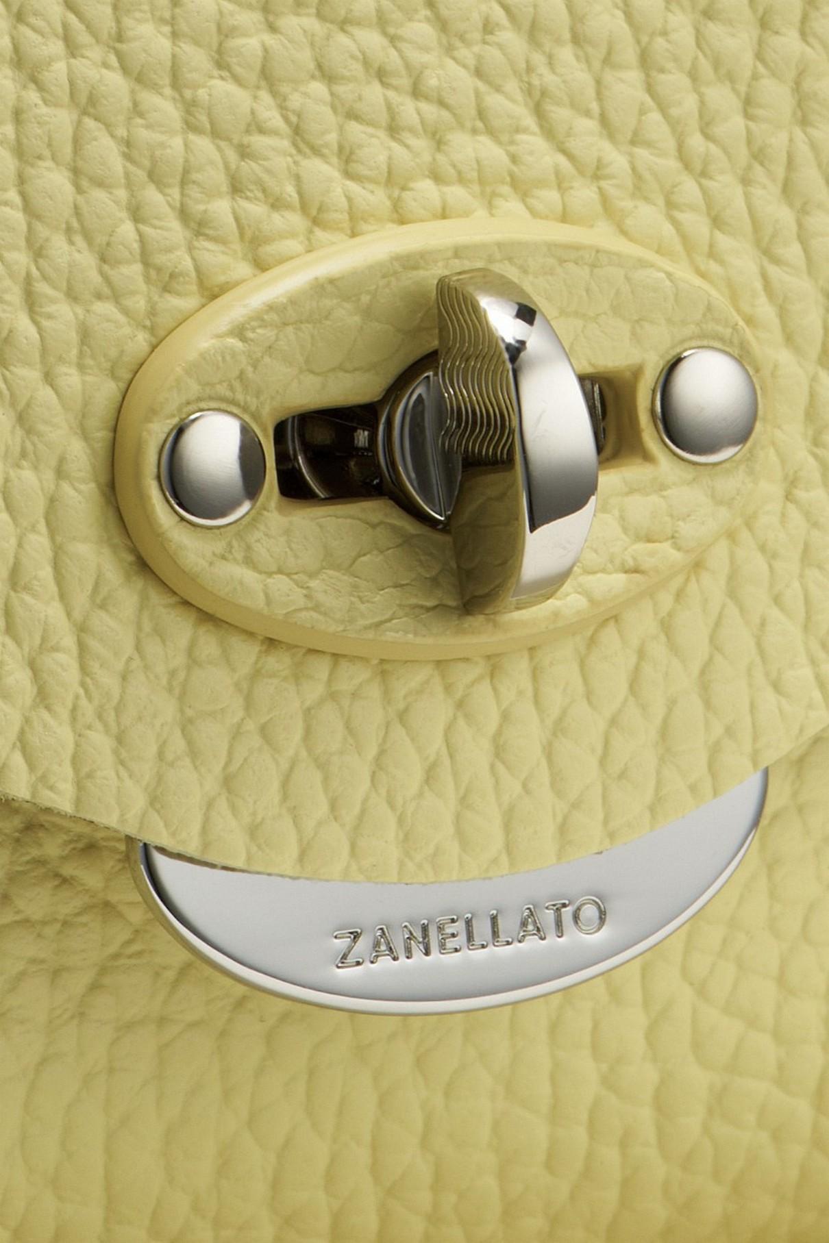 tracollina donna lettera in pelle daily giallo 