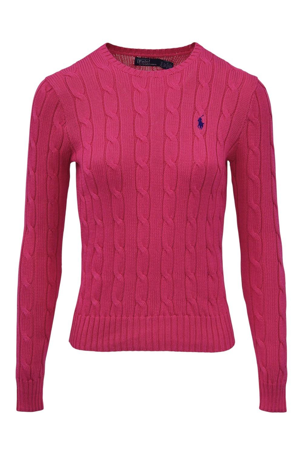 girocollo donna a trecce fucsia 