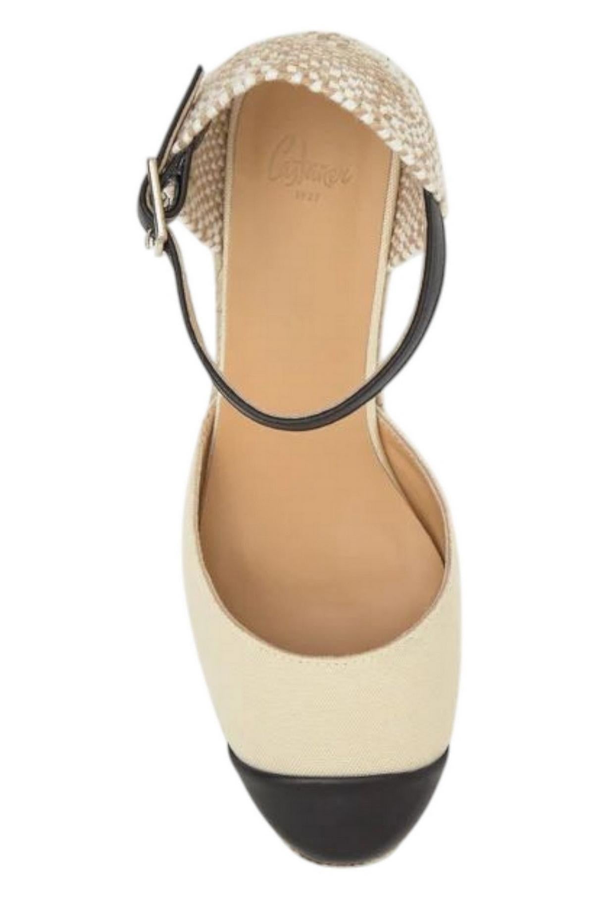 Espadrilla donna Coraline avorio e nero 