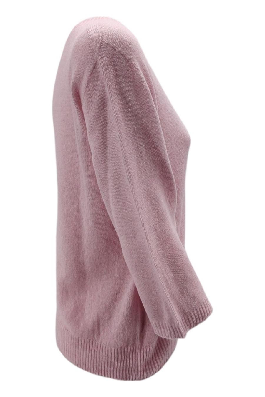 Maglia donna in cachemire leggero rosa 