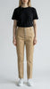 pantalón mujer nima en gabardina castaña Dondup