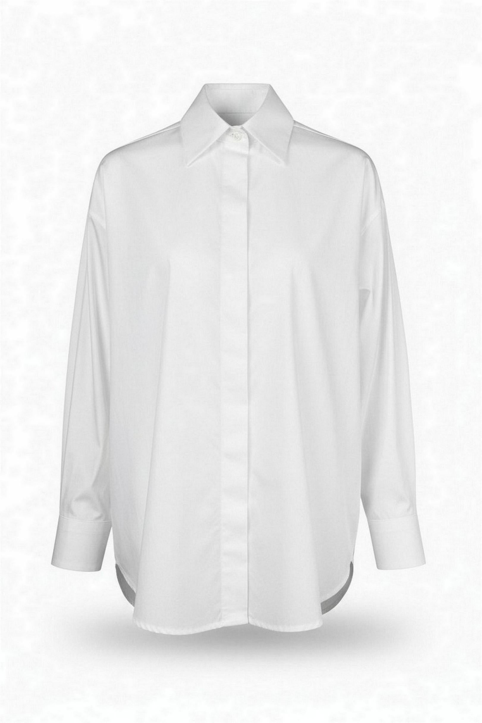 camicia donna con voile nella schiena bianco 