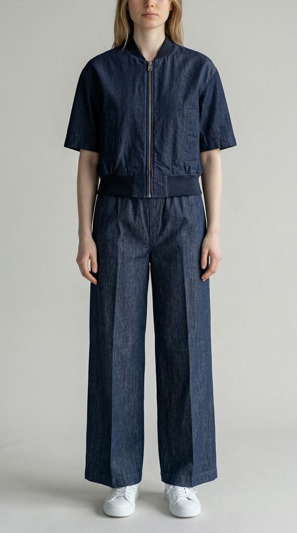 pantalone donna jakline in bull denim blu 