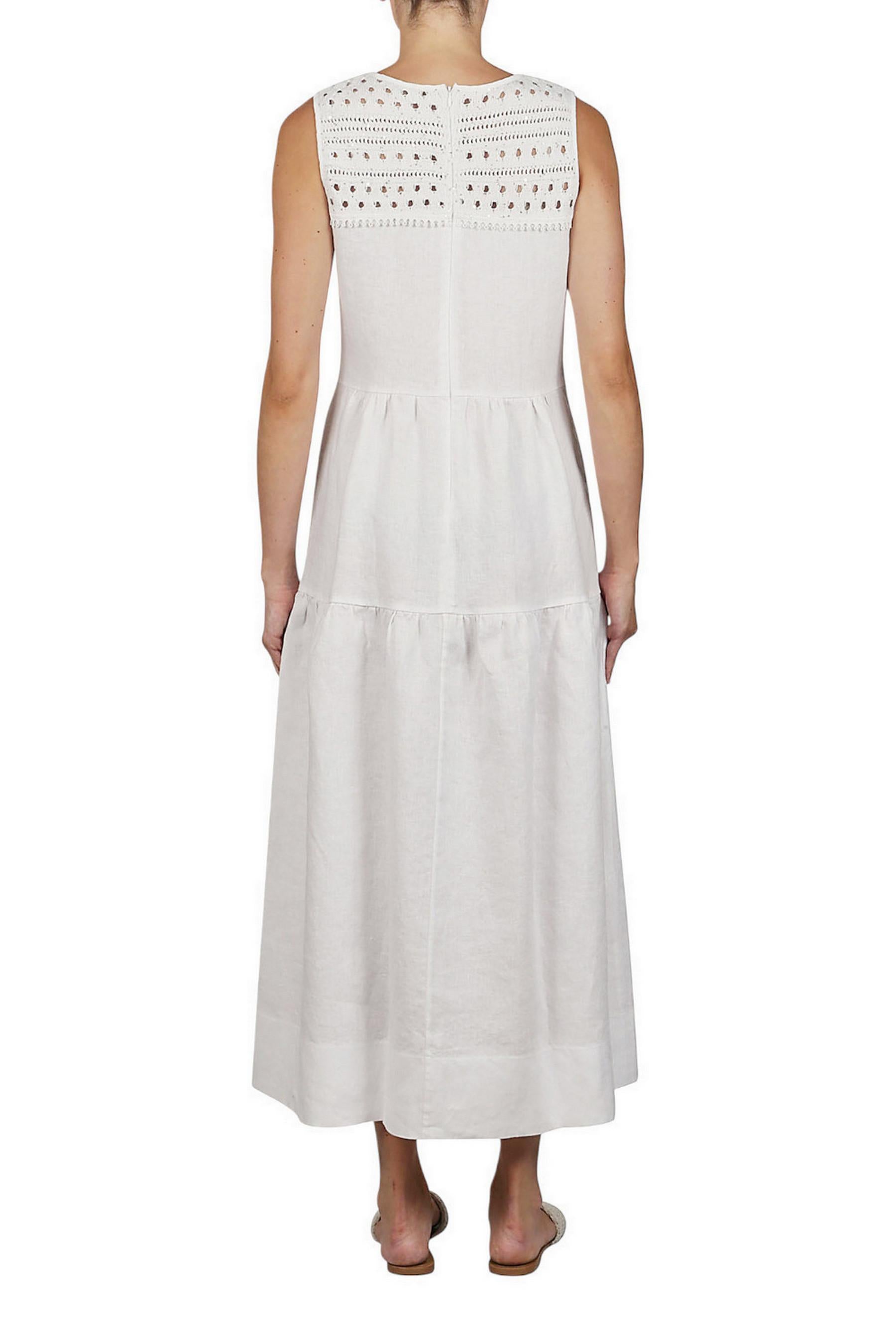 abito donna in lino bianco 