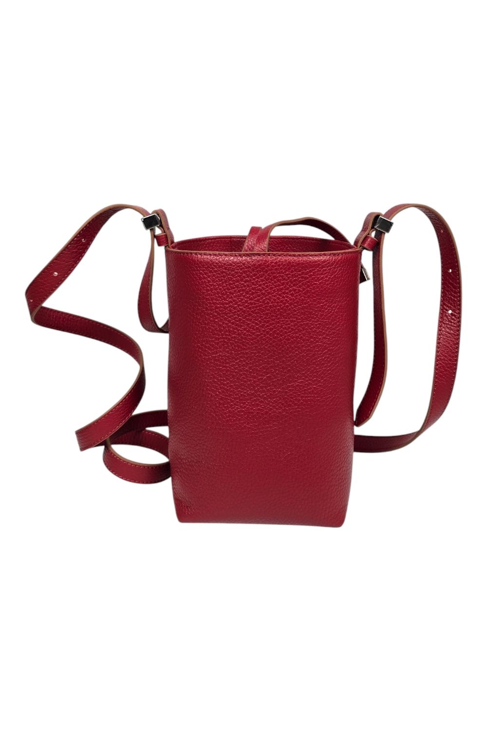 borsa donna amelia piccola in pelle rosso 