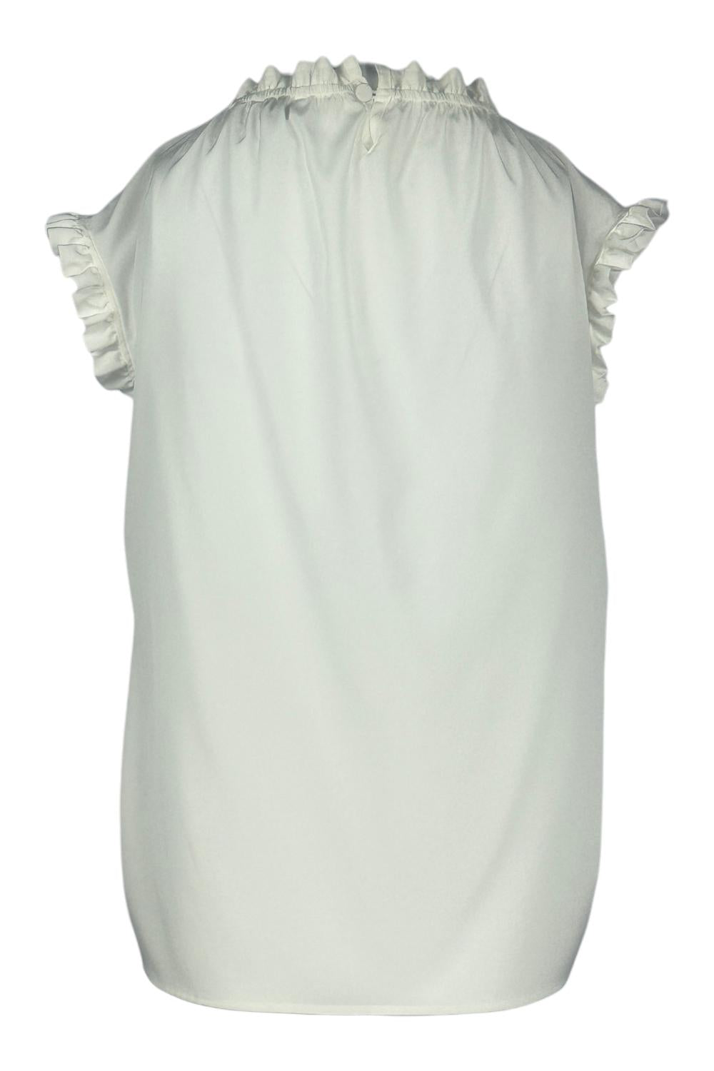 camicia donna  seta senza maniche avorio 