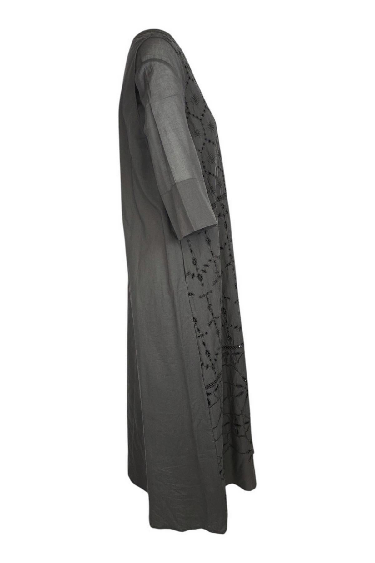 abito donna in sangallo marrone 