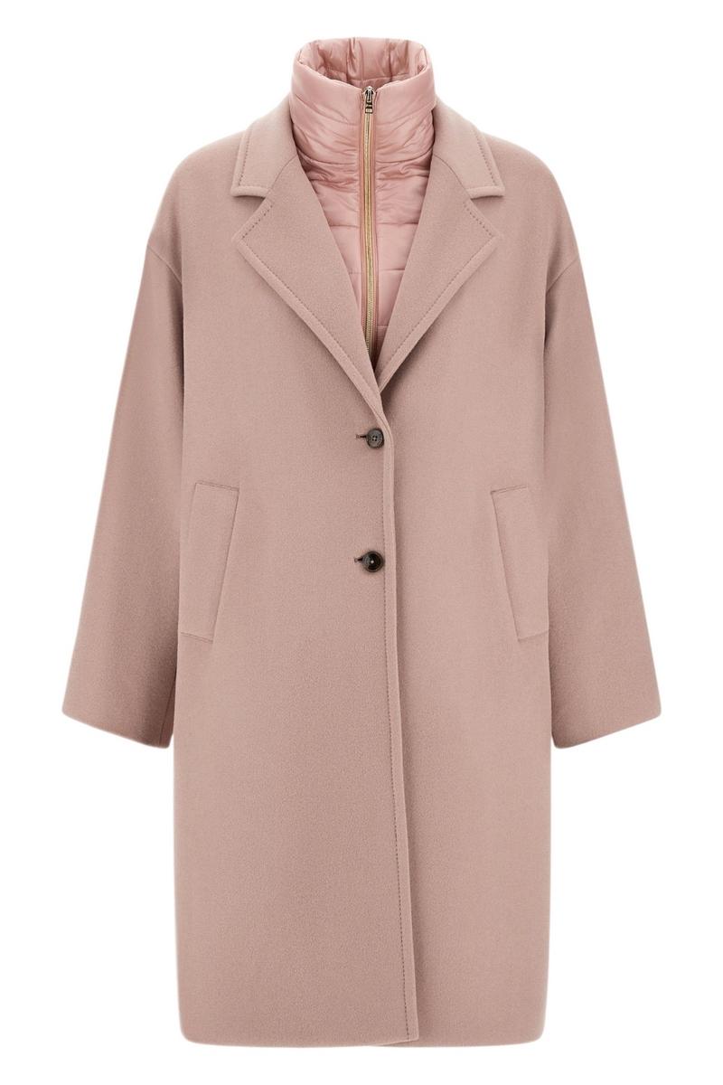 cappotto donna con interno piuma rosa 