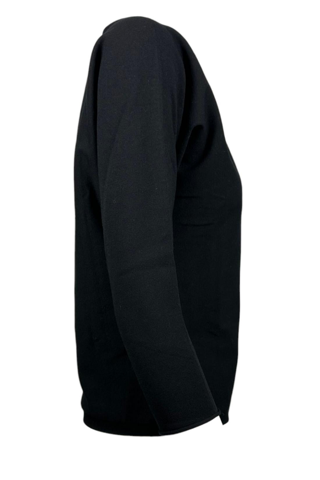 maglia donna con scollatura nodo nera 