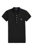 polo femme avec boutonnage long noir Ralph Lauren