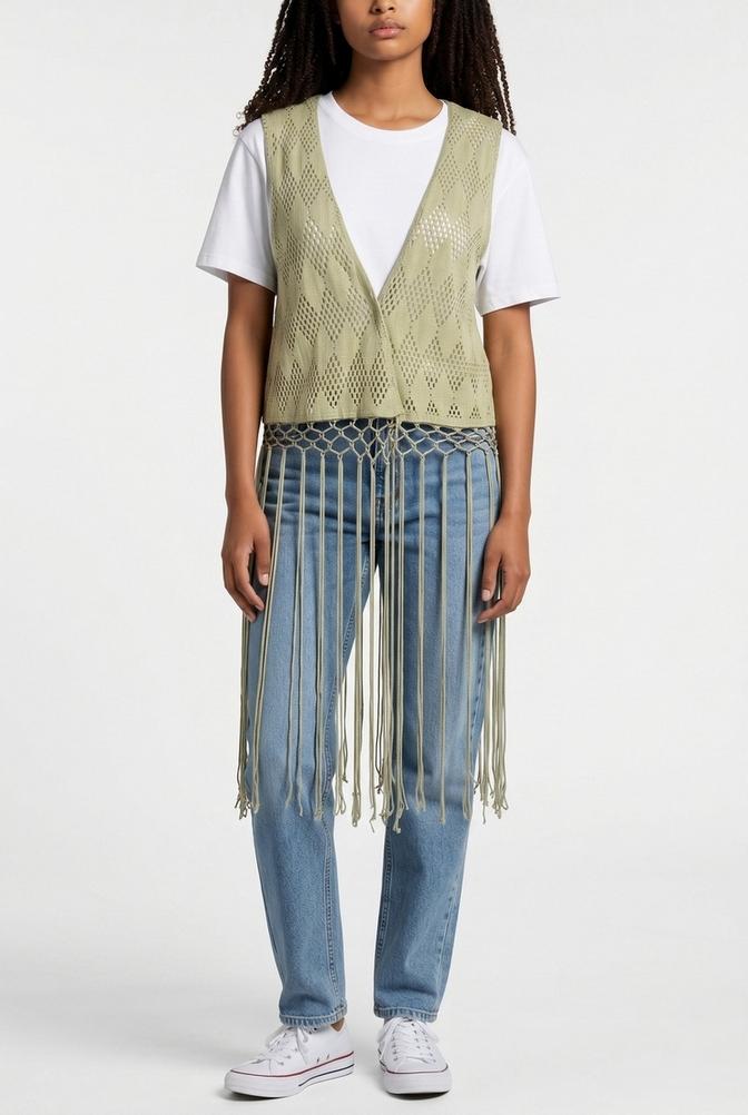 gilet con frange 