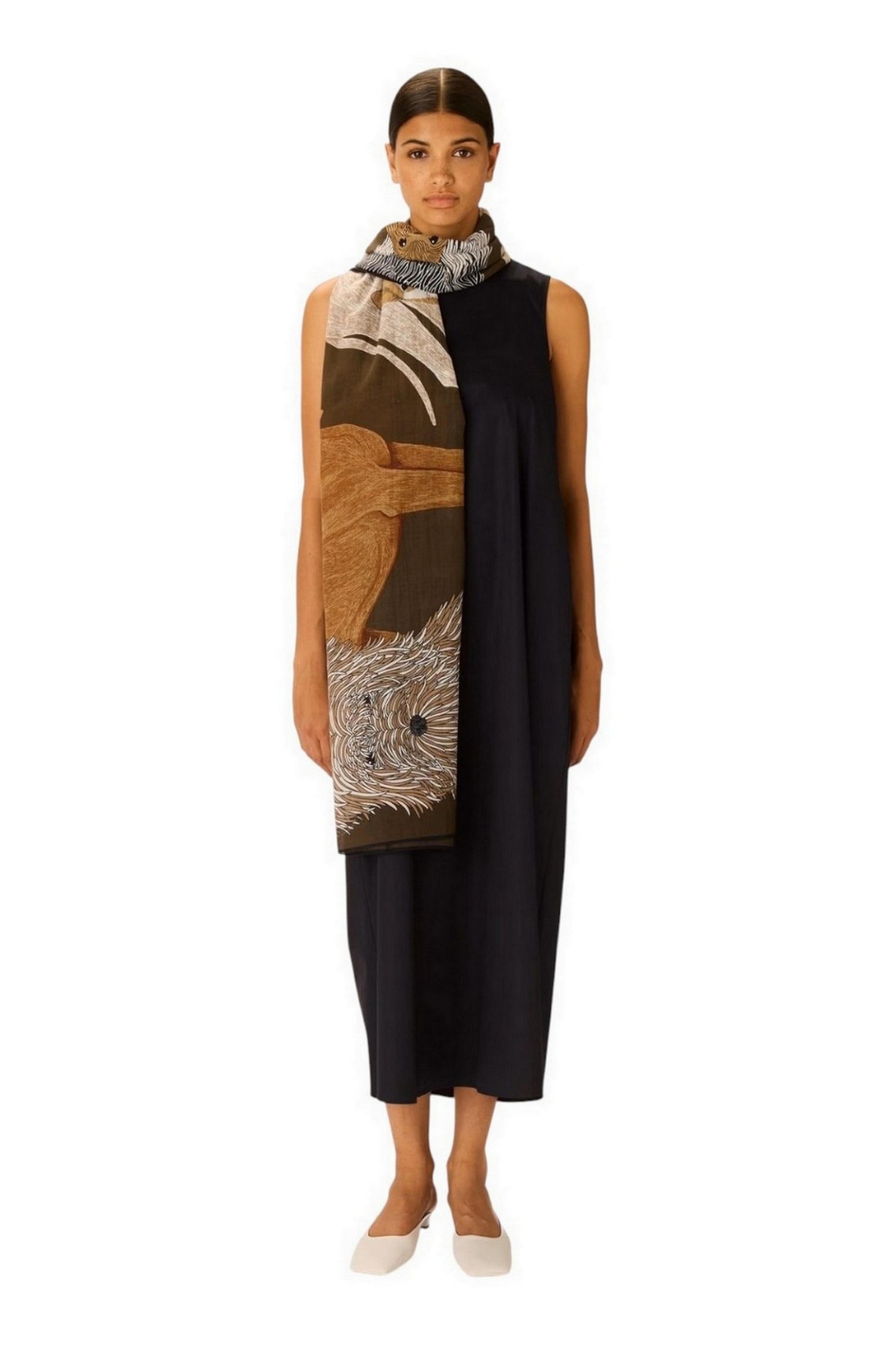 sciarpa donna 100x190 fantasia toutou militare 